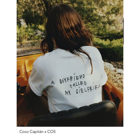 COS unisex  "A BOYFRIEND CALLED MY GIRLFRIEND" T-shirt  Coco Capitán, size XS/S - Picture 1 of 9